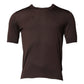 Dolce & Gabbana Brown Silk Logo Embroidery Crew Neck T-shirt