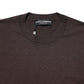 Dolce & Gabbana Brown Silk Logo Embroidery Crew Neck T-shirt