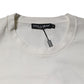 Dolce & Gabbana White Cotton DG Logo Print Round Neck T-shirt
