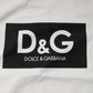 Dolce & Gabbana White Cotton DG Logo Print Round Neck T-shirt