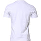 Dolce & Gabbana White Cotton Logo Patch Crew Neck T-shirt
