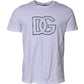 Dolce & Gabbana White DG Logo Print Short Sleeves T-shirt