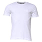 Dolce & Gabbana White Cotton Crew Neck Short Sleeves T-shirt