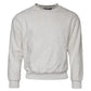 Dolce & Gabbana White Cotton Fleece Crew Neck Sweater