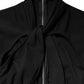 Dolce & Gabbana Black Long Sleeves Sheath Midi Dress