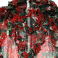 Dolce & Gabbana Multicolor Ruffle Floral Long Sleeves Dress