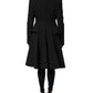 Les Hommes Black Polyester Single Breasted Trench Coat Jacket