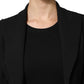 Les Hommes Black Polyester Single Breasted Trench Coat Jacket
