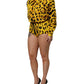 Dolce & Gabbana Yellow Leopard Long Sleeves Jumpsuit Dress