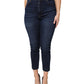 Dolce & Gabbana Blue Cotton High Waisted Cropped Denim Jeans
