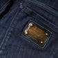 Dolce & Gabbana Dark Blue Cotton Skinny Cropped Denim Jeans