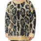 Dolce & Gabbana Multicolor Leopard Mohair Crew Neck Sweater