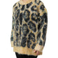 Dolce & Gabbana Multicolor Leopard Mohair Crew Neck Sweater