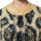 Dolce & Gabbana Multicolor Leopard Mohair Crew Neck Sweater