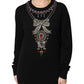 Dolce & Gabbana Black Cashmere Crystal Embellished Sweater