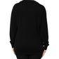 Dolce & Gabbana Black Cashmere Crystal Embellished Sweater