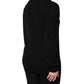 Dolce & Gabbana Black Cashmere Crystal Embellished Sweater