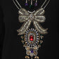 Dolce & Gabbana Black Cashmere Crystal Embellished Sweater