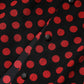 Dolce & Gabbana Black Red Polka Dot Silk Long Sleeves Top