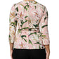 Dolce & Gabbana Pink Lily Print Viscose Round Neck Blouse Top
