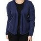 Ballantyne Dark Blue Long Sleeves Overcoat Cardigan Sweater