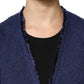 Ballantyne Dark Blue Long Sleeves Overcoat Cardigan Sweater