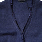 Ballantyne Dark Blue Long Sleeves Overcoat Cardigan Sweater