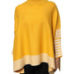 SIGNS Yellow Stripe Long Sleeve Overcoat Pullover Sweater
