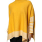 SIGNS Yellow Stripe Long Sleeve Overcoat Pullover Sweater