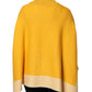 SIGNS Yellow Stripe Long Sleeve Overcoat Pullover Sweater