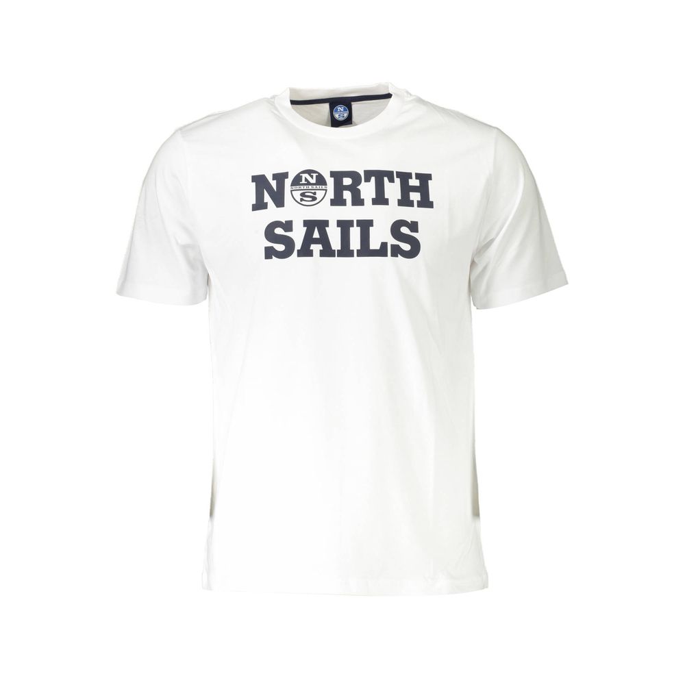 North Sails White Cotton Men TShirt Mens T-Shirt