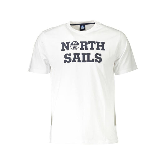 North Sails White Cotton Men TShirt Mens T-Shirt