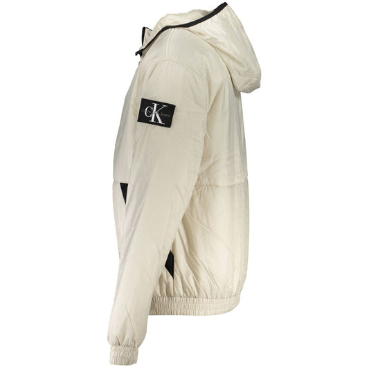 Calvin Klein Beige Polyester Men Jacket Mens Jacket