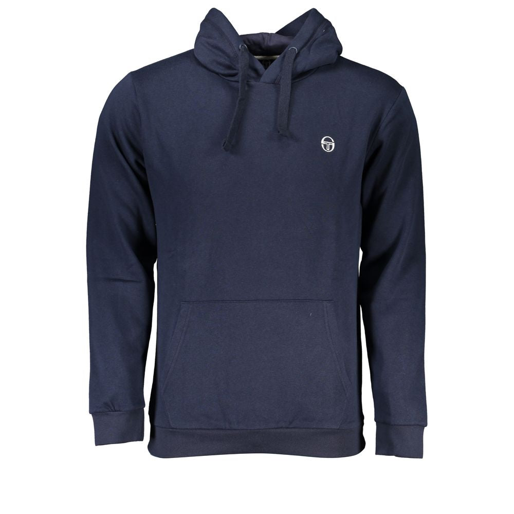 Sergio Tacchini Blue Cotton Men Hoodie Mens Sweater
