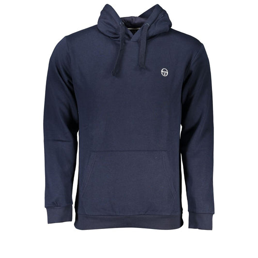 Sergio Tacchini Blue Cotton Men Hoodie Mens Sweater