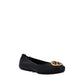 Tory Burch Black Lamb Ovis Aries Aries Ballet Flats