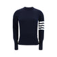 Thom Browne Blue Fleece Wool Sweatshirt