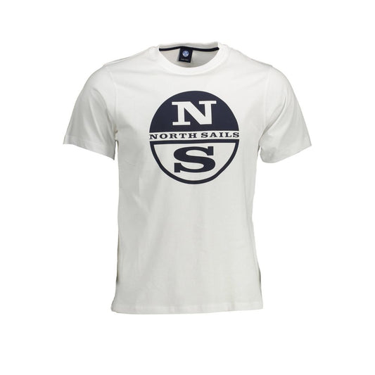 North Sails White Cotton Men T-Shirt Mens T-Shirt
