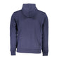 North Sails Blue Cotton Men Sweater with Hood Mens Sweater