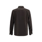 Brunello Cucinelli Brown Fleece Wool Pattern Shirt