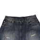 Dolce & Gabbana Blue Washed Tattered Cotton Men Jeans