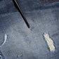 Dolce & Gabbana Blue Washed Tattered Cotton Men Jeans