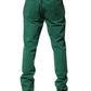 Dolce & Gabbana Green Cotton Stretch Skinny Men Denim Jeans