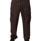 Dolce & Gabbana Brown Cotton Cargo Jogger Men Pants