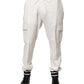 Dolce & Gabbana White Cotton Cargo Jogger Men Pants