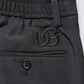 Dolce & Gabbana Black Wool Dress Slim Formal Pants
