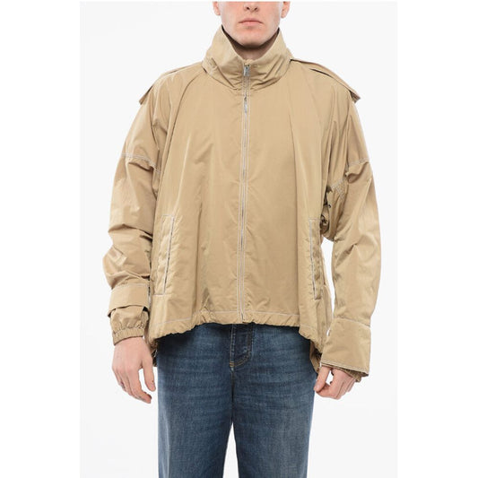 Bottega Veneta Tech Nylon Parka with Visible Stitichings