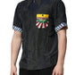 Dolce & Gabbana Black Silk Short Sleeves Men Casual Shirt