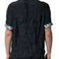 Dolce & Gabbana Black Silk Short Sleeves Men Casual Shirt