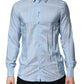 Dolce & Gabbana Light Blue MARTINI Striped Formal Dress Shirt